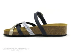 Autenti 689658 - Bleu Marine - Blanc - Beige Metal - Mule Compensee -Pas à Pas cd24607c73b9e66c561f35ea11d5d5ef img 0007.jpg 159963