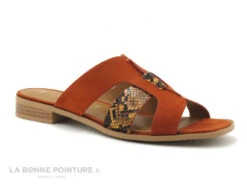 The Divine Factory QL4335 Terra Cotta - Orange - Python - Mule