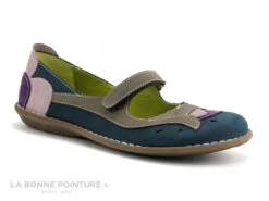 Jungla 4096 Bleu Rose Violet - Ballerine Velcro -Pas à Pas cd24607c73b9e66c561f35ea11d5d5ef img 1323.jpg 130306