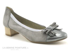 Hirica JESSICA Brume Graphite Totem Bois Escarpin