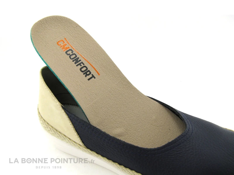 CM Confort 217 48001600 Bleu Marine - Beige - Ballerine Compensee 4 CM Confort 217 48001600 Bleu Marine - Beige - Ballerine Compensee – Image 4