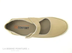 CM Confort 223 48252100 Beige - Ballerine Compensee - Bride Velcro 8 CM Confort 223 48252100 Beige - Ballerine Compensee - Bride Velcro -Pas à Pas cd24607c73b9e66c561f35ea11d5d5ef img 2441.jpg 149843