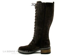 Elue Par Nous KOFOUR Marron Velours Croco - Botte Lacet Femme -Pas à Pas cd24607c73b9e66c561f35ea11d5d5ef img 3638.jpg 164350