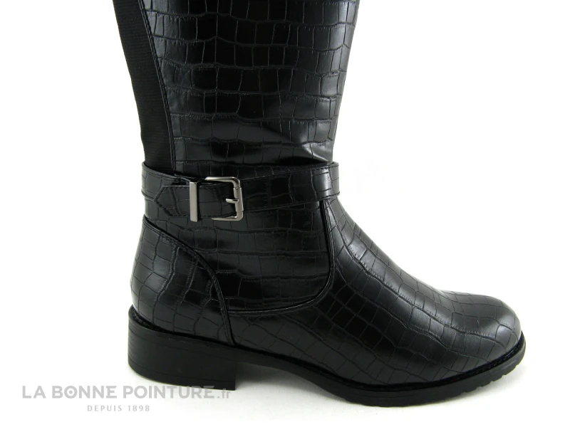 LPB ARINA Noir Croco - Botte Femme CH04BT009 6 LPB ARINA Noir Croco - Botte Femme CH04BT009 – Image 6