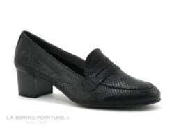 Nouvelles versions 23 Folies MAHO Noir Lezard - Escarpin Petit Talon