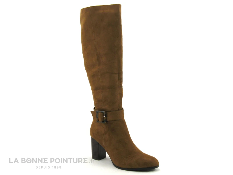 The Divine Factory QL4550 Camel - Botte Marron Talon Haut 1 The Divine Factory QL4550 Camel - Botte Marron Talon Haut