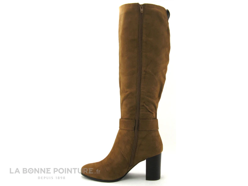 The Divine Factory QL4550 Camel - Botte Marron Talon Haut 2 The Divine Factory QL4550 Camel - Botte Marron Talon Haut – Image 2
