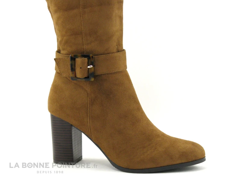 The Divine Factory QL4550 Camel - Botte Marron Talon Haut 4 The Divine Factory QL4550 Camel - Botte Marron Talon Haut – Image 4