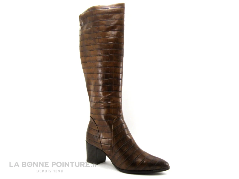Marco Tozzi 2-25509-27 - Chestnut Croco - Botte Femme Talon Haut 1 Marco Tozzi 2-25509-27 - Chestnut Croco - Botte Femme Talon Haut