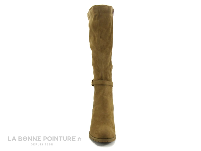 The Divine Factory QL4722 Beige - Botte Femme - Talon Bloc 2 The Divine Factory QL4722 Beige - Botte Femme - Talon Bloc – Image 2
