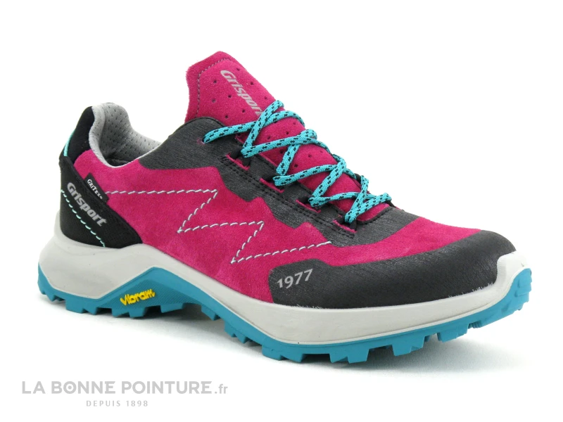 Grisport 14701V19G - Fuchsia - Noir - Turquoise - Basket Rando Femme 1 Grisport 14701V19G - Fuchsia - Noir - Turquoise - Basket Rando Femme