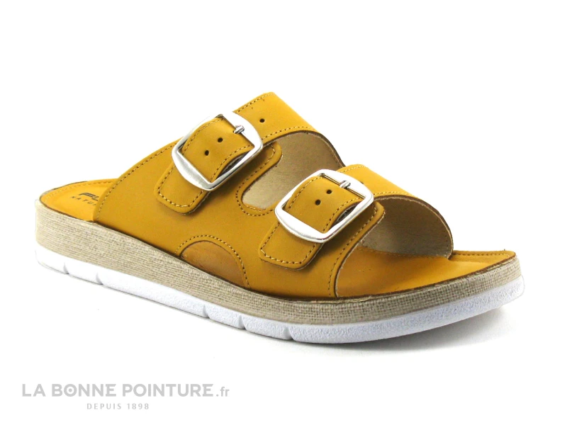 Flex Is PERASA Senape - Mule Reglable Femme Cuir Jaune 1 Flex Is PERASA Senape - Mule Reglable Femme Cuir Jaune