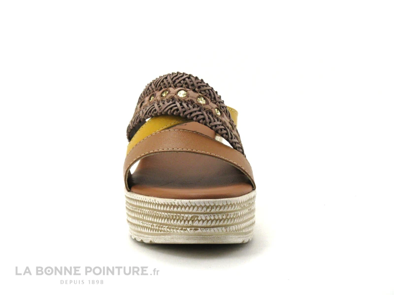 Agora PAMPERO Marron Ocre - Mule Talon Compense 2 Agora PAMPERO Marron Ocre - Mule Talon Compense – Image 2