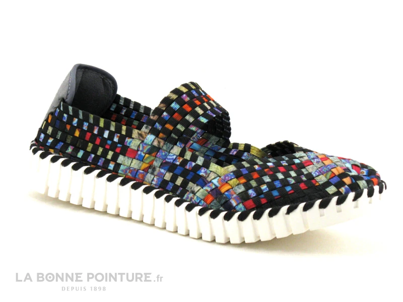 Rock Spring ALEGRA Noir Multicolore - Ballerine Elastique 5 Rock Spring ALEGRA Noir Multicolore - Ballerine Elastique – Image 5