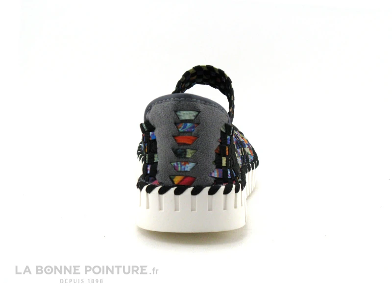 Rock Spring ALEGRA Noir Multicolore - Ballerine Elastique 4 Rock Spring ALEGRA Noir Multicolore - Ballerine Elastique – Image 4