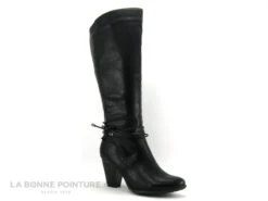 Dees Shoes CASTINA Noir - Botte Noire Talon Haut